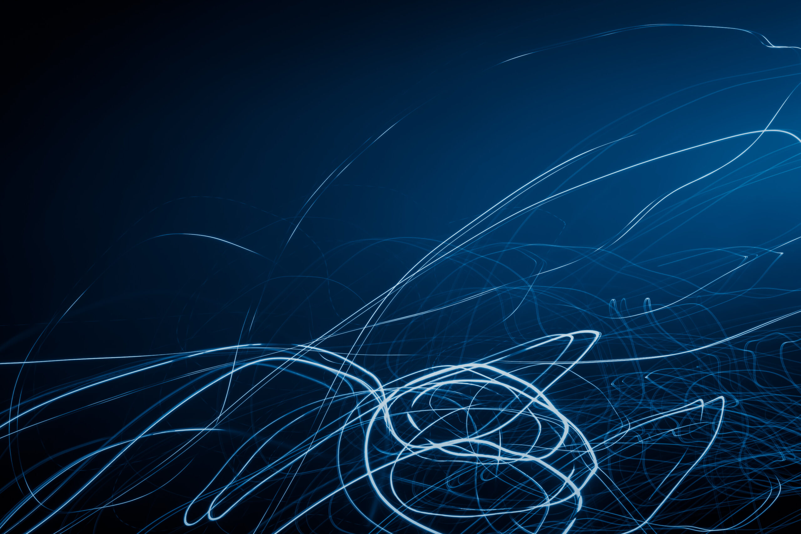 white light lines on a blue background